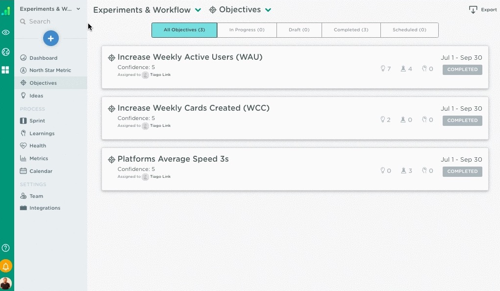Growth Hackers Experiments Objectives
