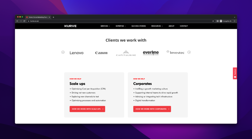 Kurve - Growth Marketing Agency London