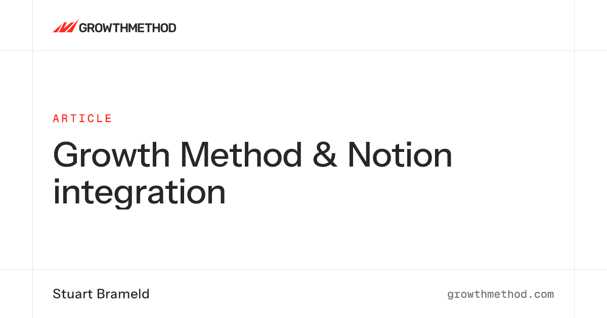 Growth Method & Notion integration | Growth Method