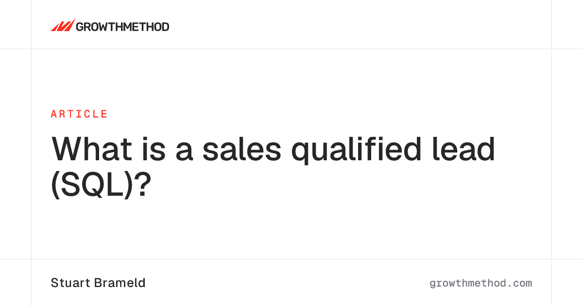 Qualify Sql Does What What is a sales qualified lead (SQL)? | Growth Method
